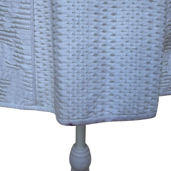 Tibi Strapless White Textured A-Line Dress - Size 6 - Picture 7 of 10